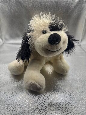 GANZ Webkinz Black and White Cheeky Plush Puppy Dog Toy
